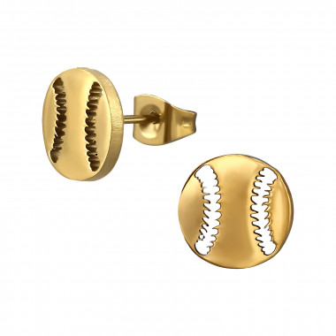 Baseball Ball - 316L Surgical Grade Stainless Steel Stainless Steel Ear studs SD48285