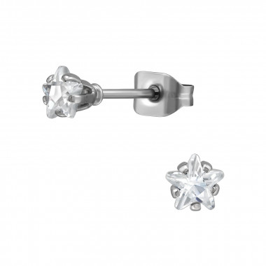 4mm Star - 316L Surgical Grade Stainless Steel Stainless Steel Ear studs SD48288