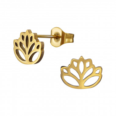 Lotus - 316L Surgical Grade Stainless Steel Stainless Steel Ear studs SD48475