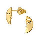 Moon Face - 316L Surgical Grade Stainless Steel Stainless Steel Ear studs SD48852