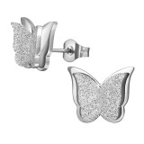 Double Layered Butterfly - 316L Surgical Grade Stainless Steel Stainless Steel Ear studs SD49451 Double Layered Butterfly - 316L Surgical Grade Stainless Steel Stainless Steel Ear studs SD49451