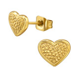 Dots Heart - 316L Surgical Grade Stainless Steel Stainless Steel Ear studs SD49462