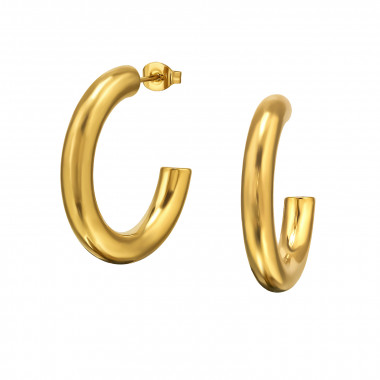 30mm Rounded Half Hoop - 316L Surgical Grade Stainless Steel Stainless Steel Ear studs SD49768