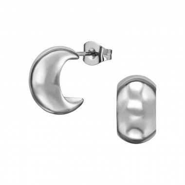 7mm Wide Half Hoop - 316L Surgical Grade Stainless Steel Stainless Steel Ear studs SD49803