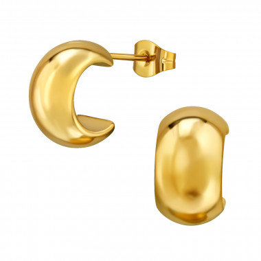 7mm Wide Half Hoop - 316L Surgical Grade Stainless Steel Stainless Steel Ear studs SD49804