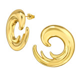 30mm Wave - 316L Surgical Grade Stainless Steel Stainless Steel Ear studs SD49961