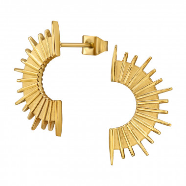 Crescent Sunburst 20mm - 316L Surgical Grade Stainless Steel Stainless Steel Ear studs SD49975