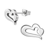 Snake Heart - 316L Surgical Grade Stainless Steel Stainless Steel Ear studs SD49978
