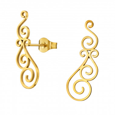Filigree Swirl - 316L Surgical Grade Stainless Steel Stainless Steel Ear studs SD49982