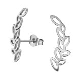 Leaf Branch Crawler - 316L Surgical Grade Stainless Steel Stainless Steel Ear studs SD49985