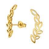 Leaf Branch Crawler - 316L Surgical Grade Stainless Steel Stainless Steel Ear studs SD49986