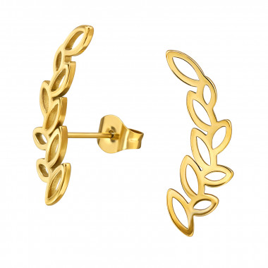 Leaf Branch Crawler - 316L Surgical Grade Stainless Steel Stainless Steel Ear studs SD49986