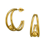 25mm Double Curved With Ball - 316L Surgical Grade Stainless Steel Stainless Steel Ear studs SD49992