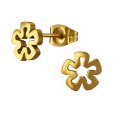 Five Petals Flower - 316L Surgical Grade Stainless Steel Stainless Steel Ear studs SD50053