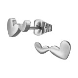 Double Connected Heart - 316L Surgical Grade Stainless Steel Stainless Steel Ear studs SD50120