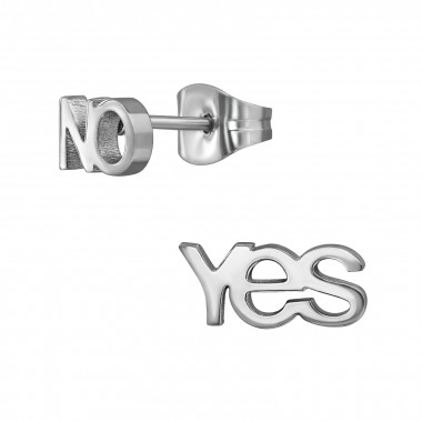 Yes And No - 316L Surgical Grade Stainless Steel Stainless Steel Ear studs SD50130
