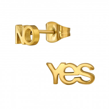 Yes And No - 316L Surgical Grade Stainless Steel Stainless Steel Ear studs SD50131
