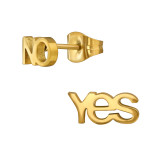 Yes And No - 316L Surgical Grade Stainless Steel Stainless Steel Ear studs SD50131