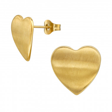 14mm Curved Heart - 316L Surgical Grade Stainless Steel Stainless Steel Ear studs SD50133