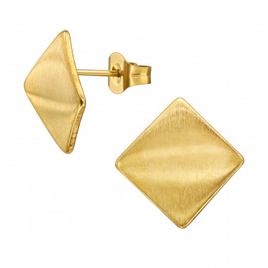 13mm Curved Square - 316L Surgical Grade Stainless Steel Stainless Steel Ear studs SD50137