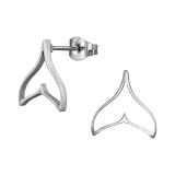 Whale Tail - 316L Surgical Grade Stainless Steel Stainless Steel Ear studs SD50168