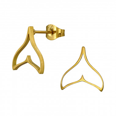 Whale Tail - 316L Surgical Grade Stainless Steel Stainless Steel Ear studs SD50169