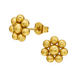 10mm Flower Cluster Gold - 316L Surgical Grade Stainless Steel Stainless Steel Ear studs SD50227