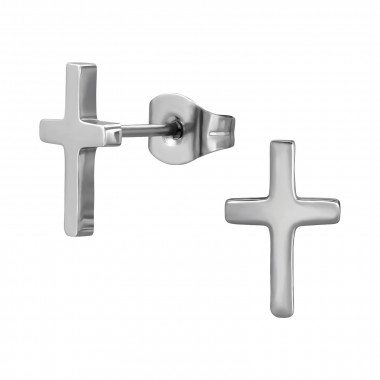 11mm Cross - 316L Surgical Grade Stainless Steel Stainless Steel Ear studs SD50254