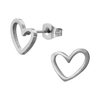 10mm Open Heart - 316L Surgical Grade Stainless Steel Stainless Steel Ear studs SD50256 10mm Open Heart - 316L Surgical Grade Stainless Steel Stainless Steel Ear studs SD50256