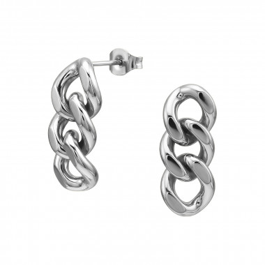Chain Link - 316L Surgical Grade Stainless Steel Stainless Steel Ear studs SD50333