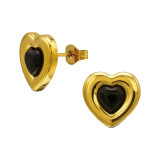 3D Heart - 316L Surgical Grade Stainless Steel Stainless Steel Ear studs SD50337