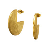 Three Quarter Circle Gold Color - 316L Surgical Grade Stainless Steel Stainless Steel Ear studs SD51257