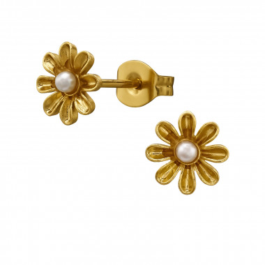 7.5Mm Eight Petal Flower - 316L Surgical Grade Stainless Steel Stainless Steel Ear studs SD51430
