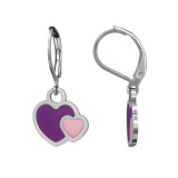Overlapping Double Heart Lever Back - 316L Surgical Grade Stainless Steel  SD51463