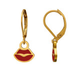 Lips Lever Back Gold Color - 316L Surgical Grade Stainless Steel  SD51470