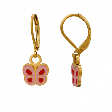 Butterfly Lever Back Gold Color - 316L Surgical Grade Stainless Steel  SD51472