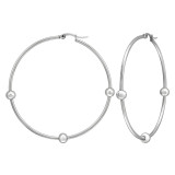 60mm - 316L Surgical Grade Stainless Steel Stainless Steel Earrings SD45552