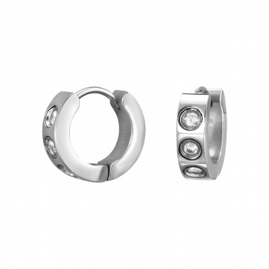 Huggie - 316L Surgical Grade Stainless Steel Stainless Steel Earrings SD48205