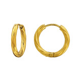 12mm Twisted - 316L Surgical Grade Stainless Steel Stainless Steel Earrings SD49581