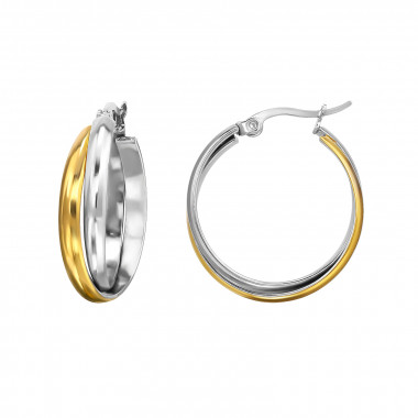 28mm - 316L Surgical Grade Stainless Steel Stainless Steel Earrings SD49787
