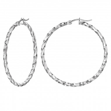 40mm - 316L Surgical Grade Stainless Steel Stainless Steel Earrings SD49945