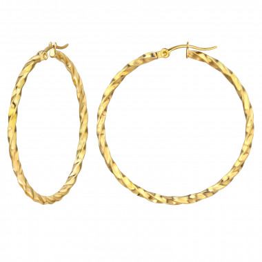 40mm - 316L Surgical Grade Stainless Steel Stainless Steel Earrings SD49946