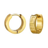 14mm Patterned - 316L Surgical Grade Stainless Steel Stainless Steel Earrings SD49955