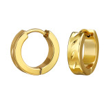 14mm With Leaves - 316L Surgical Grade Stainless Steel Stainless Steel Earrings SD49957