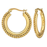 Rope Twist - 316L Surgical Grade Stainless Steel Stainless Steel Earrings SD49988