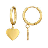 Heart - 316L Surgical Grade Stainless Steel Stainless Steel Earrings SD50144