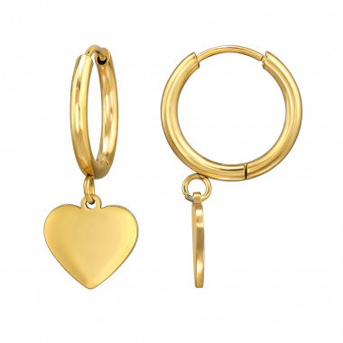 Heart - 316L Surgical Grade Stainless Steel Stainless Steel Earrings SD50144