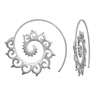 40mm Filigree - 316L Surgical Grade Stainless Steel Stainless Steel Earrings SD50155