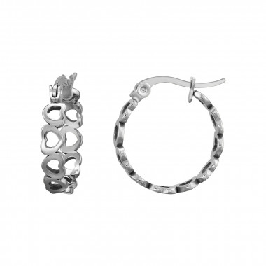 20mm Heart - 316L Surgical Grade Stainless Steel Stainless Steel Earrings SD50160