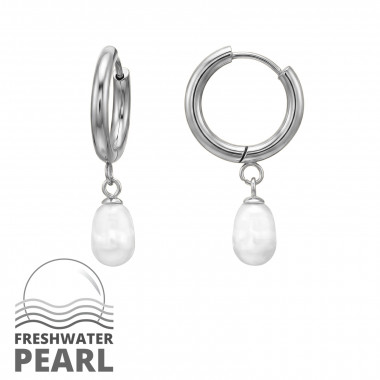 16mm Hoop Dangling 6mm - 316L Surgical Grade Stainless Steel Stainless Steel Earrings SD51263